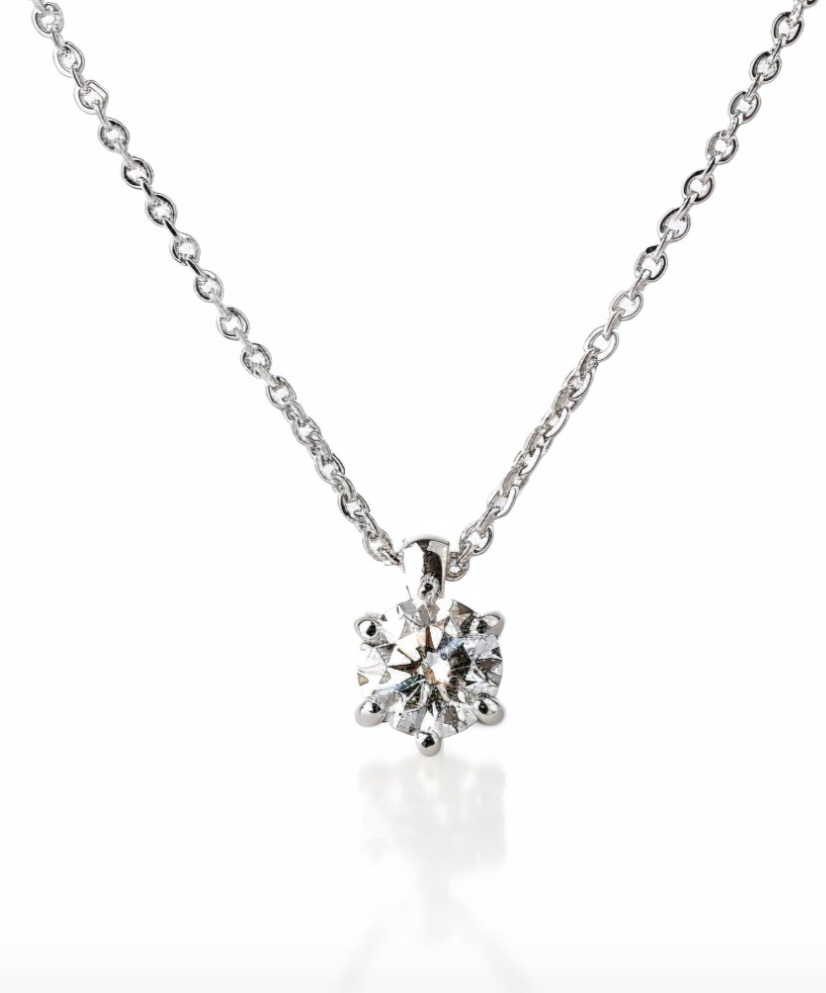 שרשרת זהב לבן ויהלום