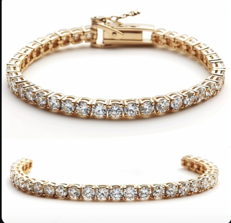 צמיד טניס זהב ויהלומים